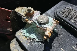 Corroded battery terminal